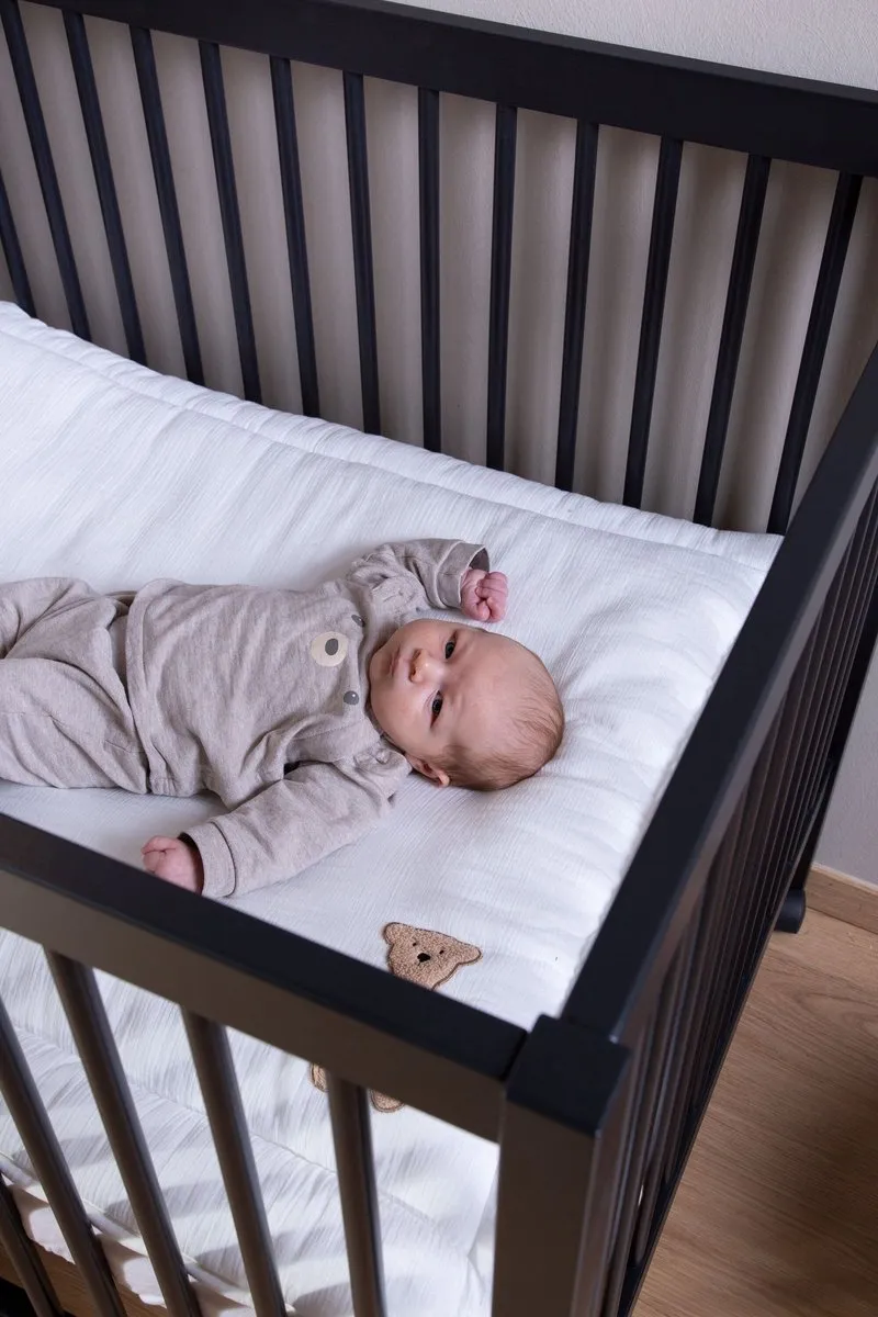 Childhome Park 97 Box met wieltjes - Hout - 0 tot 36m - Zwart - 98 x 78 x 82 cm