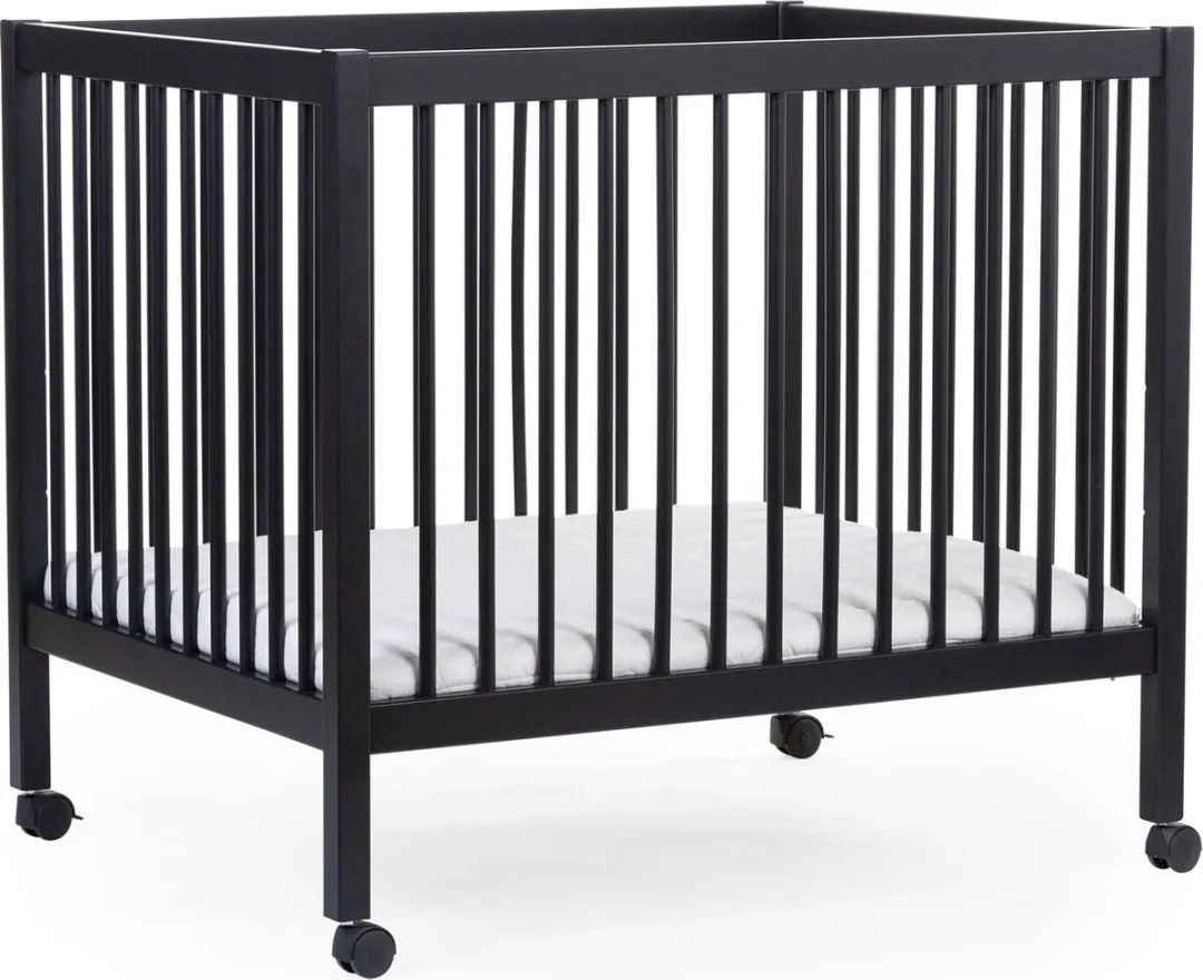 Childhome Park 97 Box met wieltjes - Hout - 0 tot 36m - Zwart - 98 x 78 x 82 cm