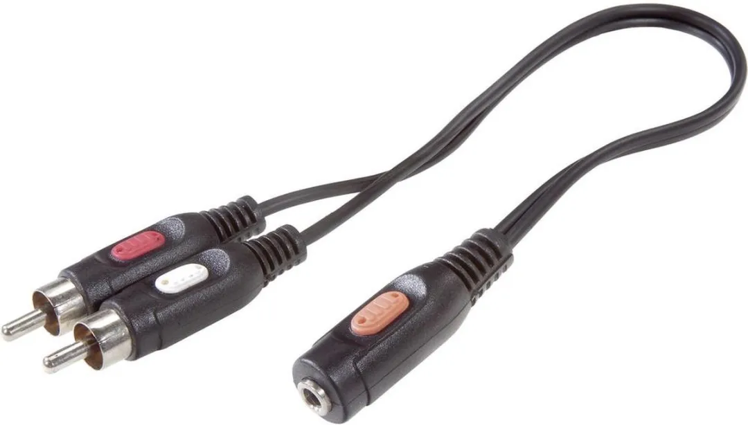 SpeaKa Professional SP-7870256 Cinch naar Jack 3,5mm Audiokabel