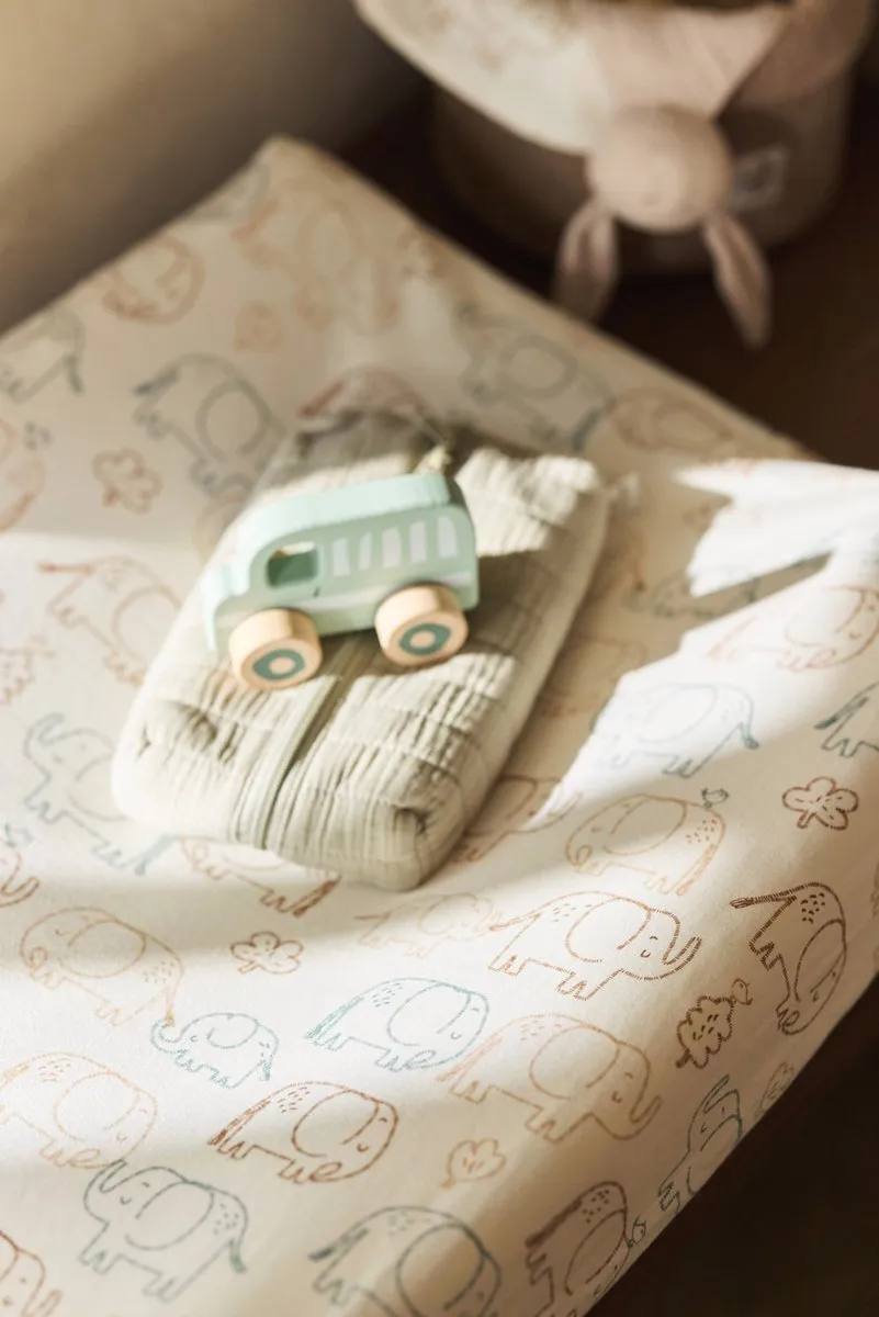Jollein Aankleedkussenhoes Jersey 50x70cm Elephant Tales