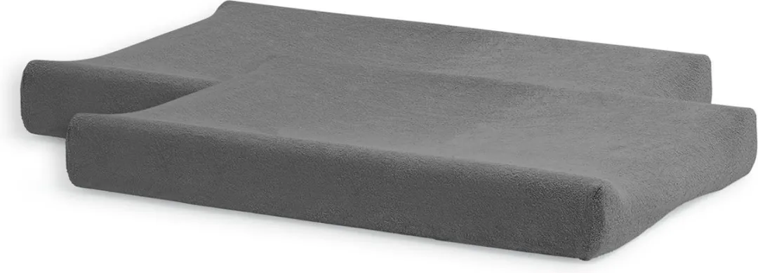 Jollein Aankleedkussenhoes Badstof 50x70cm - Storm Grey - 2 Stuks