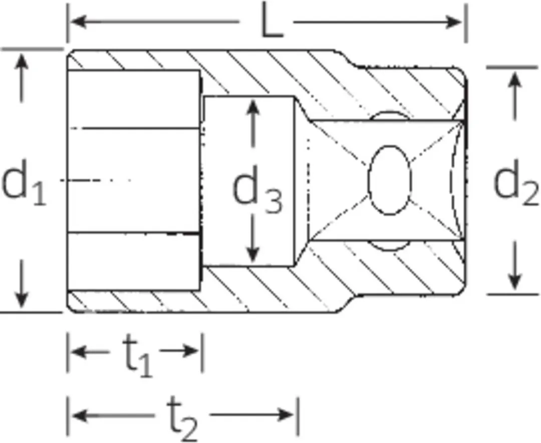 Stahlwille 52 10 03030010 Dopsleutelinzetstuk 10mm - 1/2" (12.5mm)