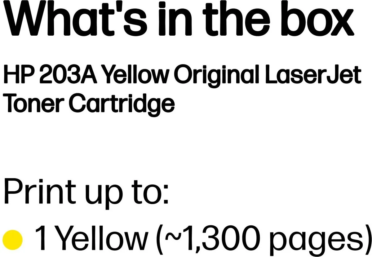 HP 203A Tonercartridge Geel - 1300 Pagina's - afbeelding 6 van 6