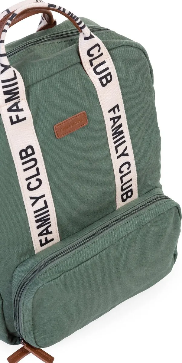 Childhome Family Club Signature Rugzak - Unisex Verzorgingstas - Groen - 30 x 16 x 40 cm - 20,5L
