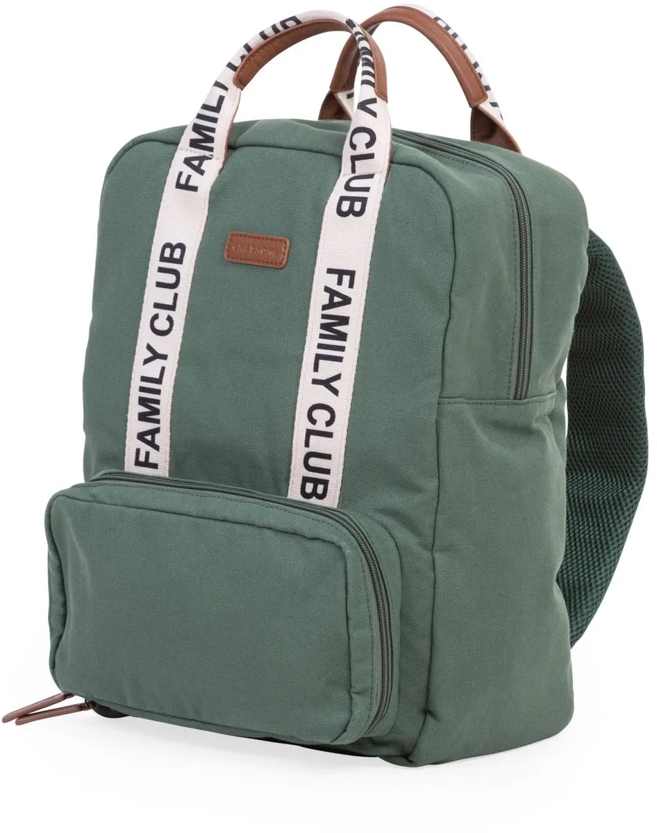 Childhome Family Club Signature Rugzak - Unisex Verzorgingstas - Groen - 30 x 16 x 40 cm - 20,5L