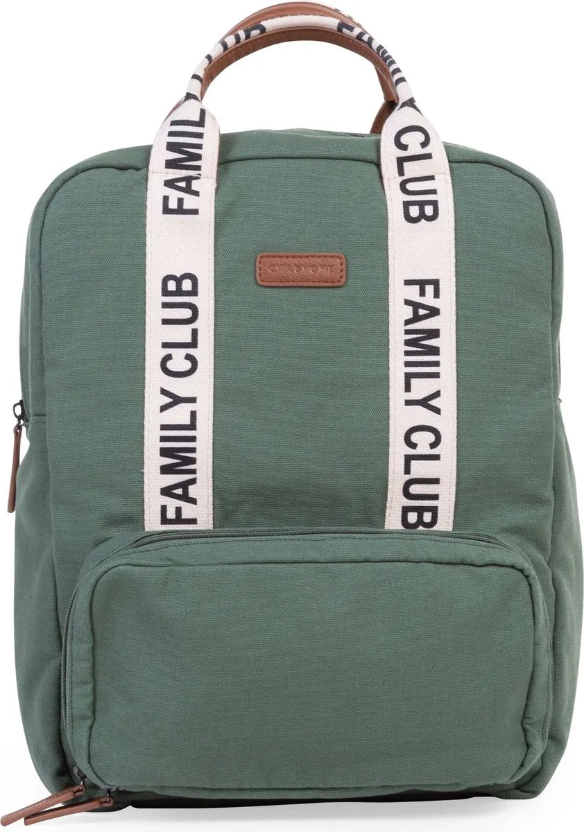 Childhome Family Club Signature Rugzak - Unisex Verzorgingstas - Groen - 30 x 16 x 40 cm - 20,5L