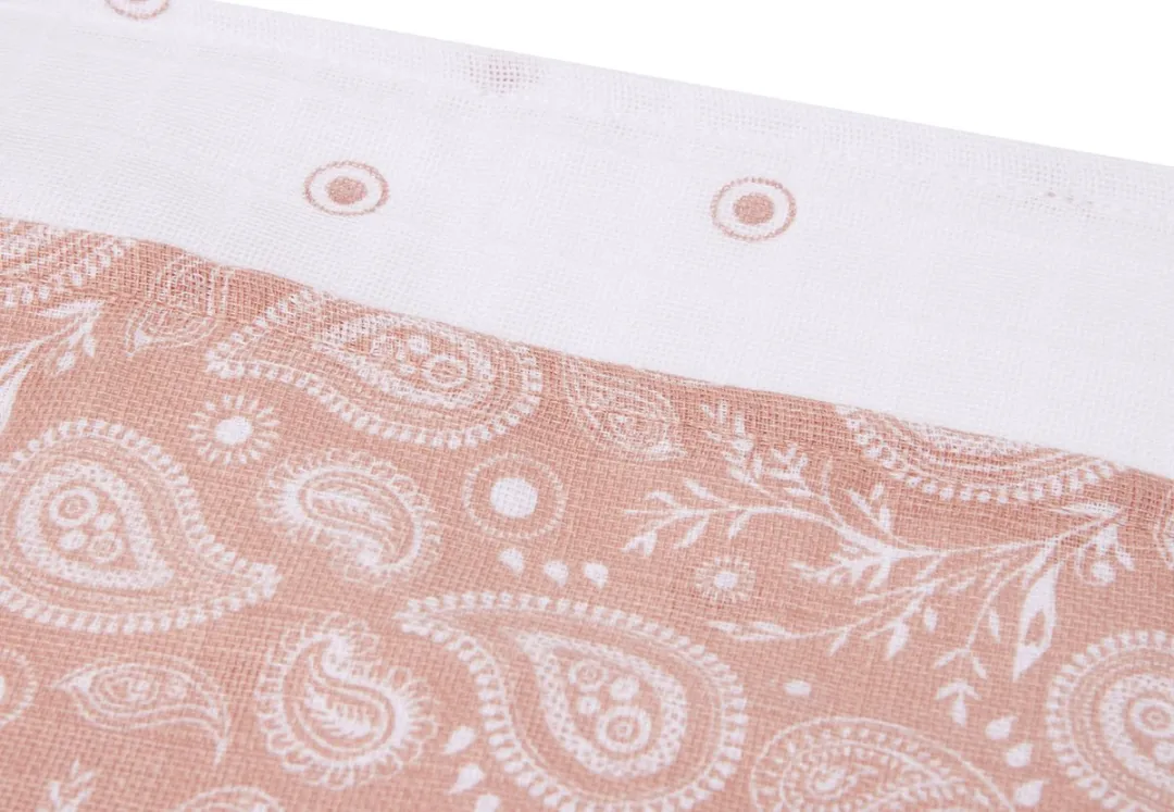 Jollein Hydrofiel Multidoek Small 70x70cm Paisley&Halo - 2 Stuks - Roze