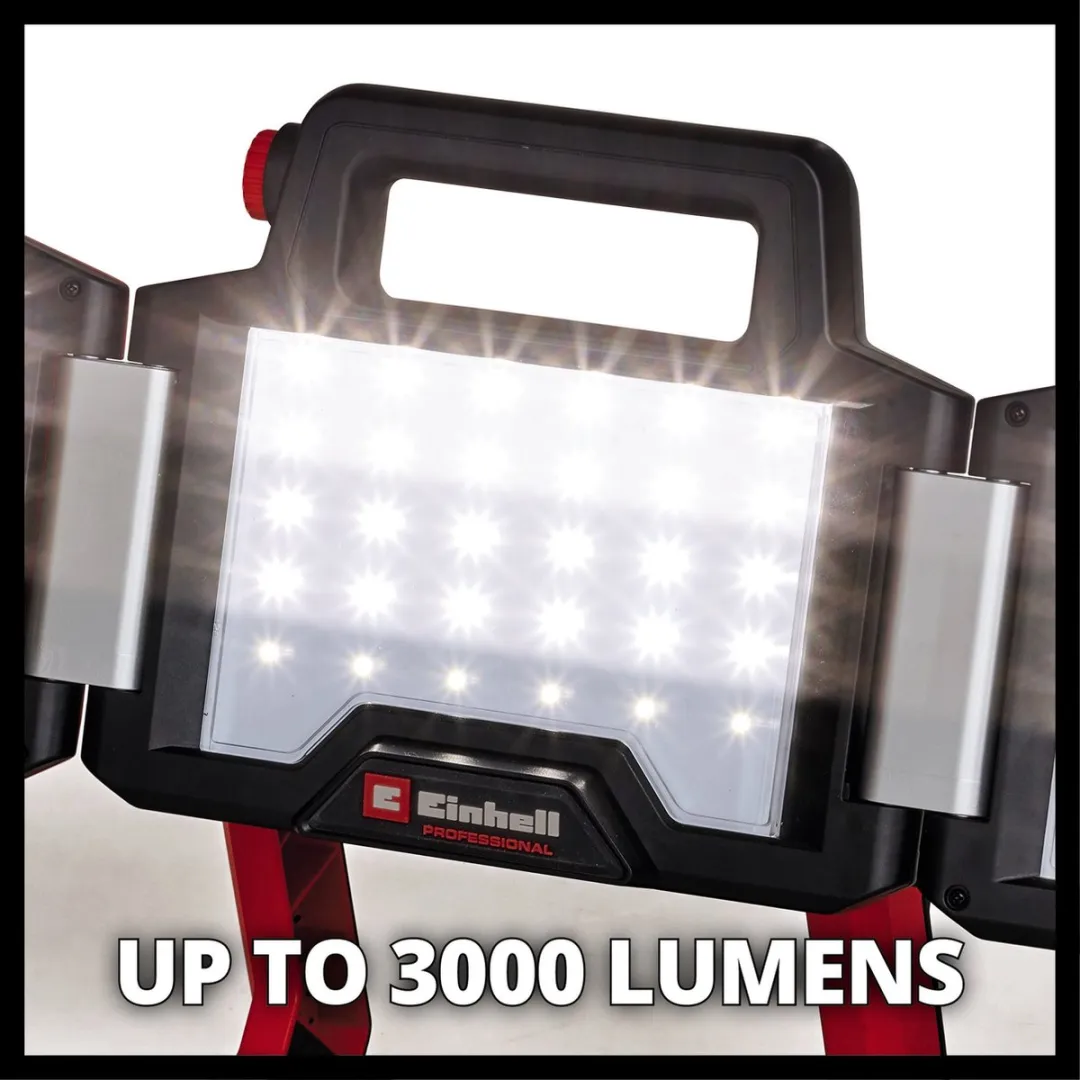 Einhell Accu Lamp TP-CL 18/3000 Li - 3000 Lumen - 60 LED's - Rood/Zwart