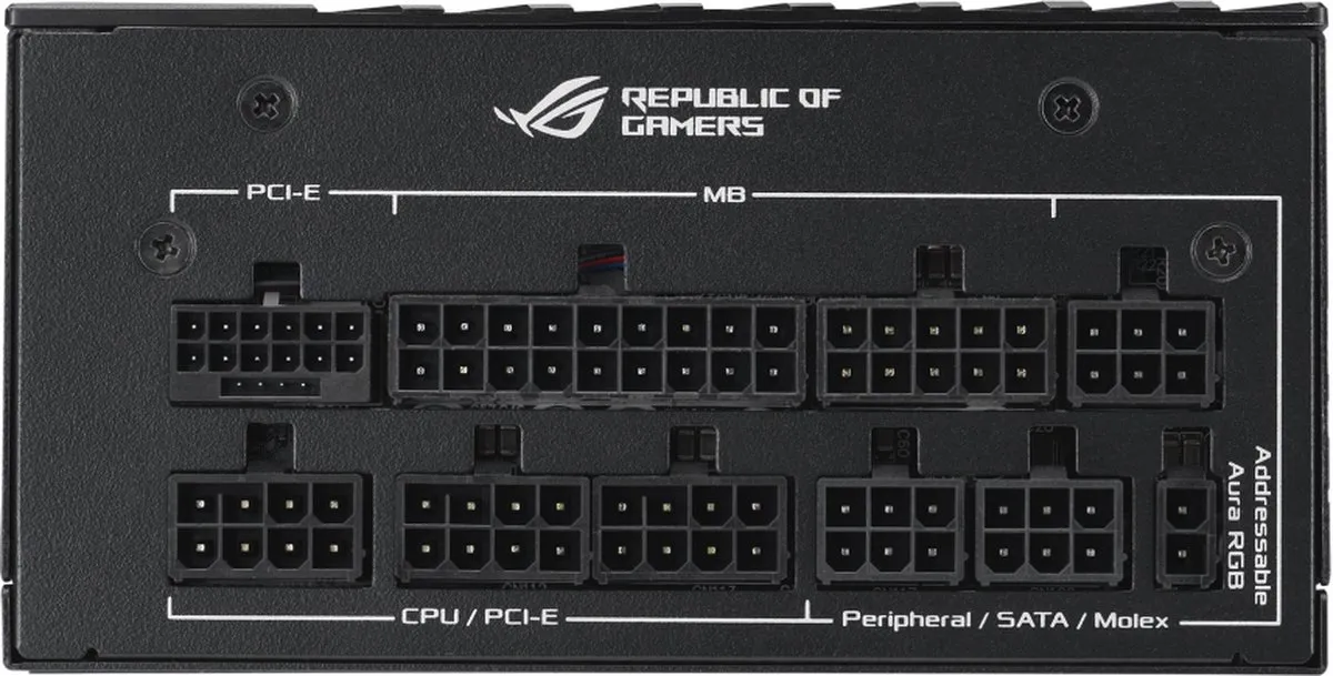 ASUS ROG Loki SFX-L 750W Voeding - 80 Plus Platinum - Modulair - Zwart/Zilver