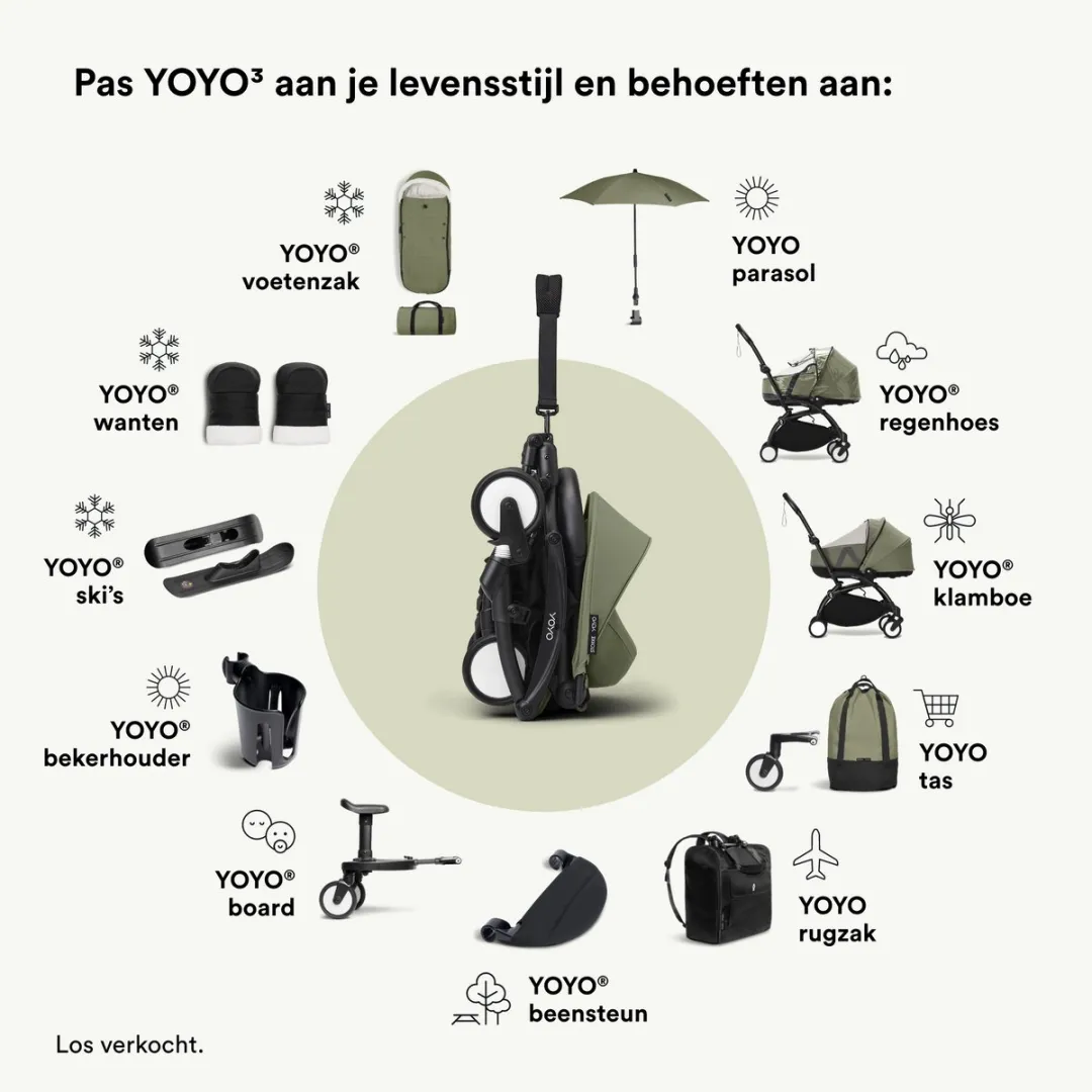 Stokke YOYO Newborn Shell Olive - Inclusief matras & voetenzak