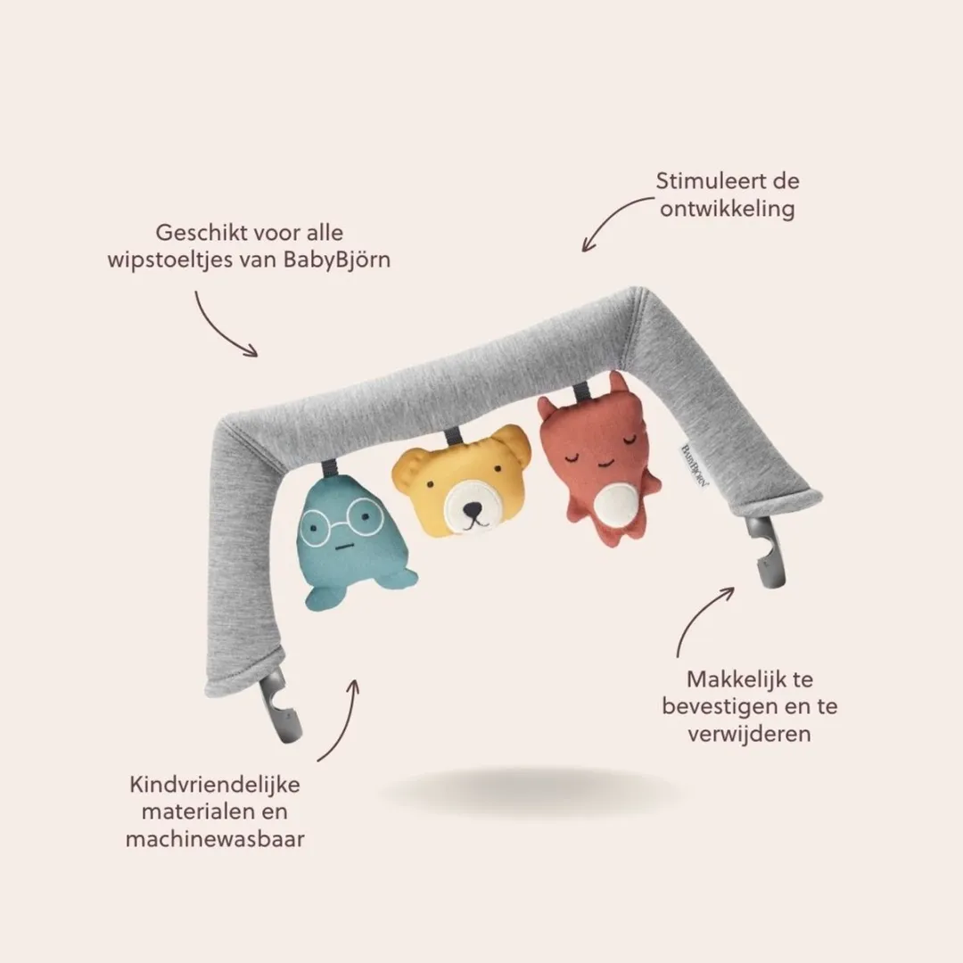 BabyBjörn Speelboog Wipstoel - Knuffelvriendjes
