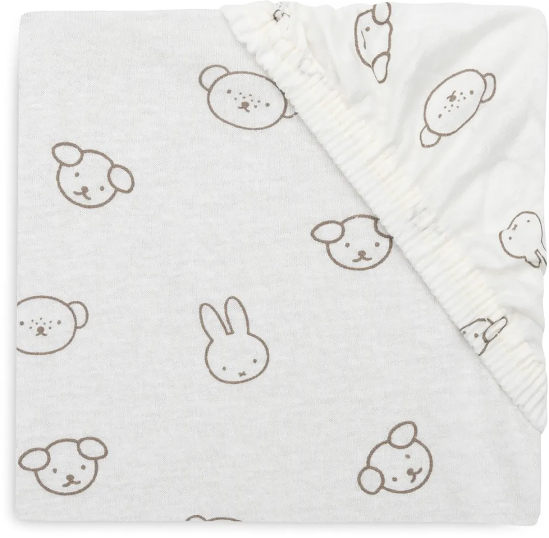 Jollein Hoeslaken Ledikant Jersey Miffy and Friends 60x120cm