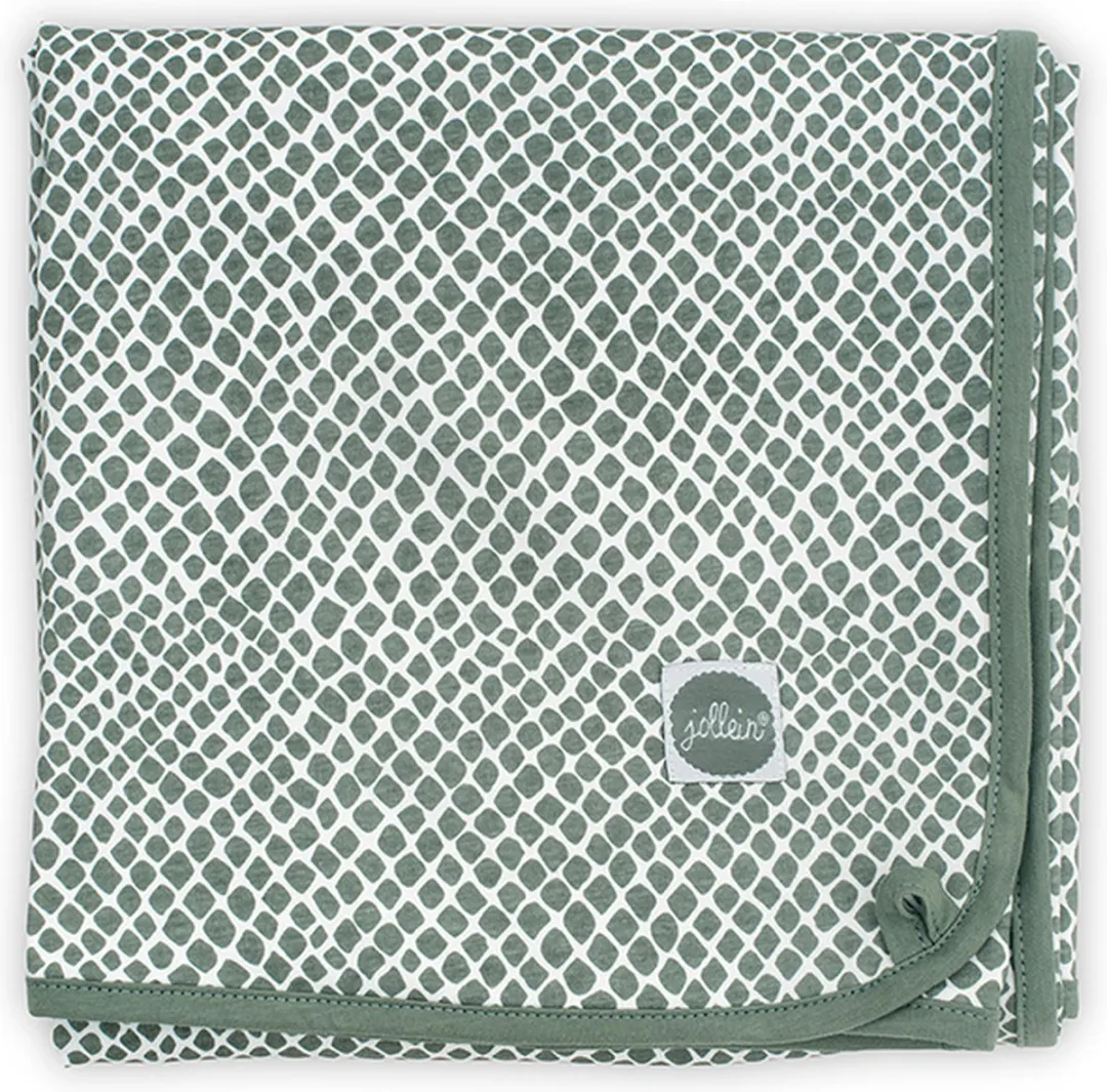 Jollein Baby Deken Jersey Wieg 75x100cm Snake - Ash Green