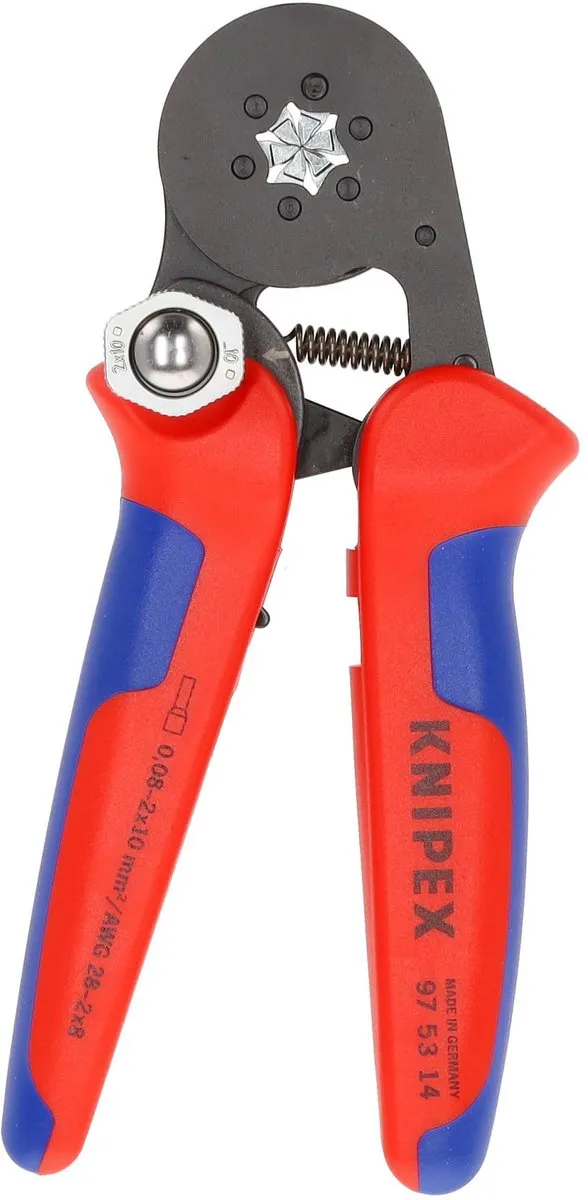 Knipex 975314 Zelfinstellende Krimptang 180mm - Blauw - afbeelding 6 van 6