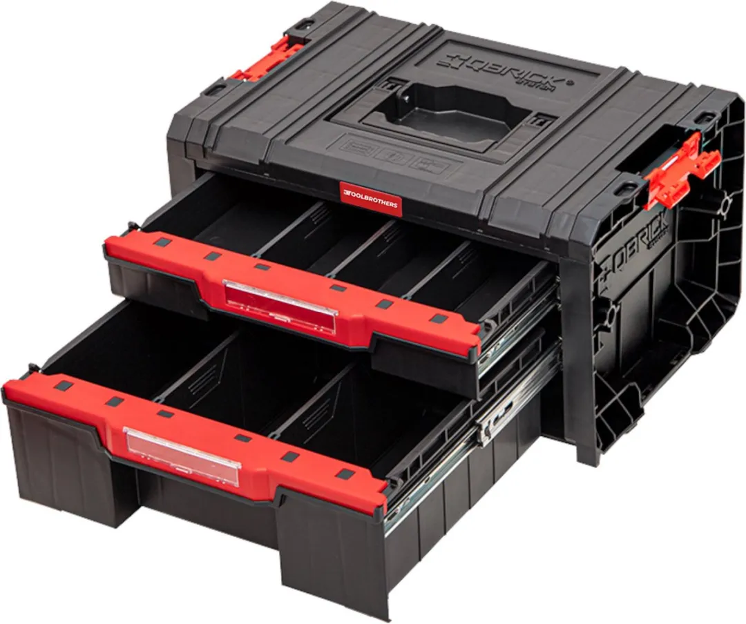 Toolbrothers RHINO Drawer 2 ECO Basic Lade 2-delig - Rood/Zwart - afbeelding 4 van 4