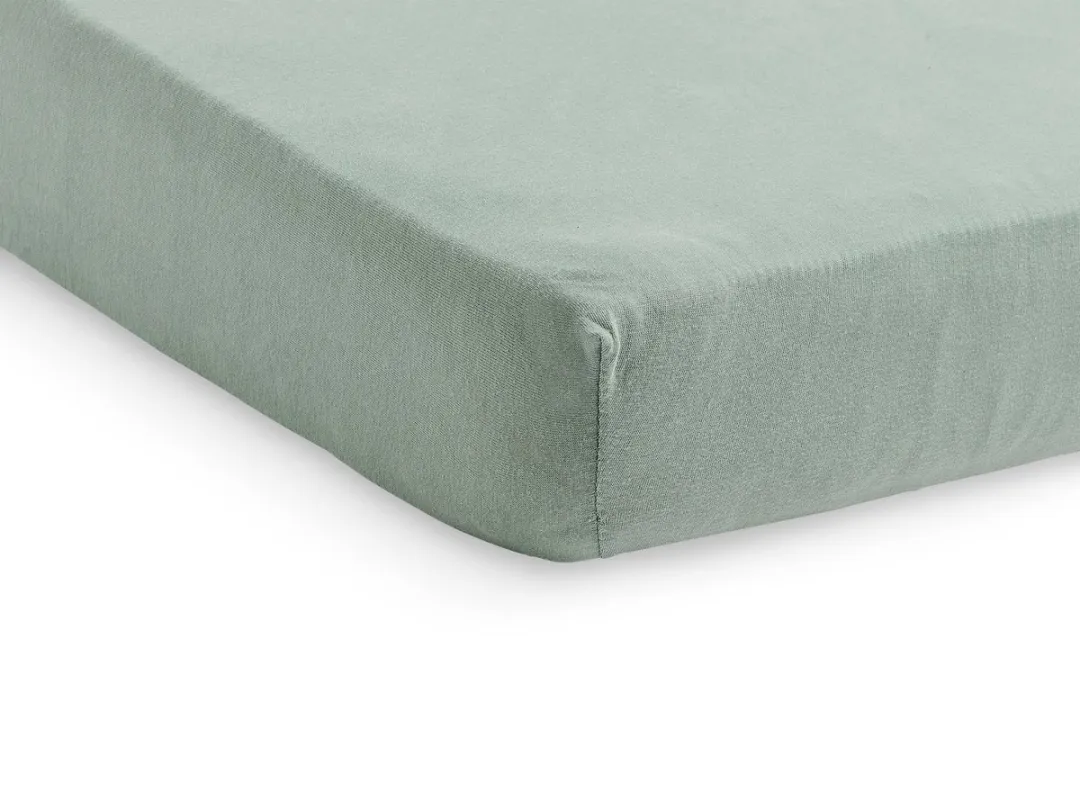 Jollein Baby Hoeslaken Ledikant Jersey Ash Green - 2 Stuks