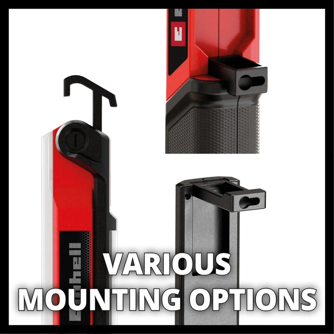 Einhell Accu Lamp TE-CL 18/1000 S Li Solo - 1000 Lumen - 5700K - Rood/Zwart