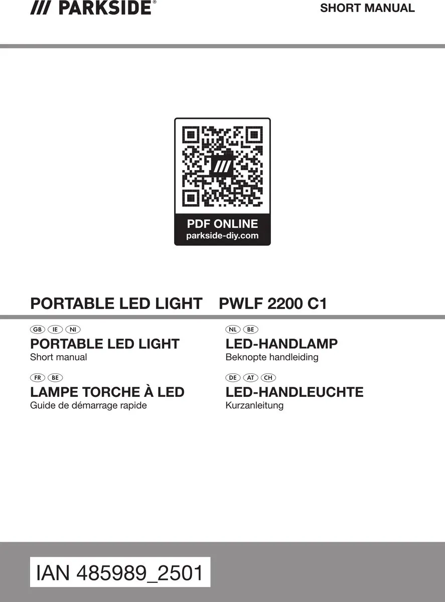 PARKSIDE Werklamp Noodverlichting Powerbank 6x9.8W 6500K - Groen