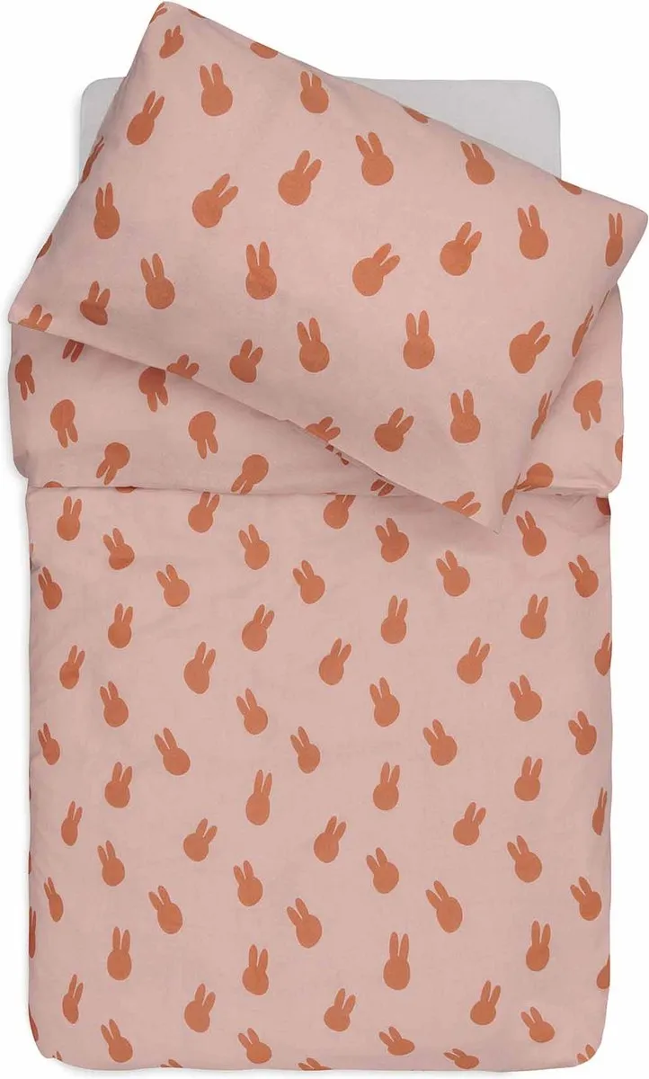 Jollein x Nijntje Dekbedovertrek Miffy Shadow Wild Rose 100x140cm