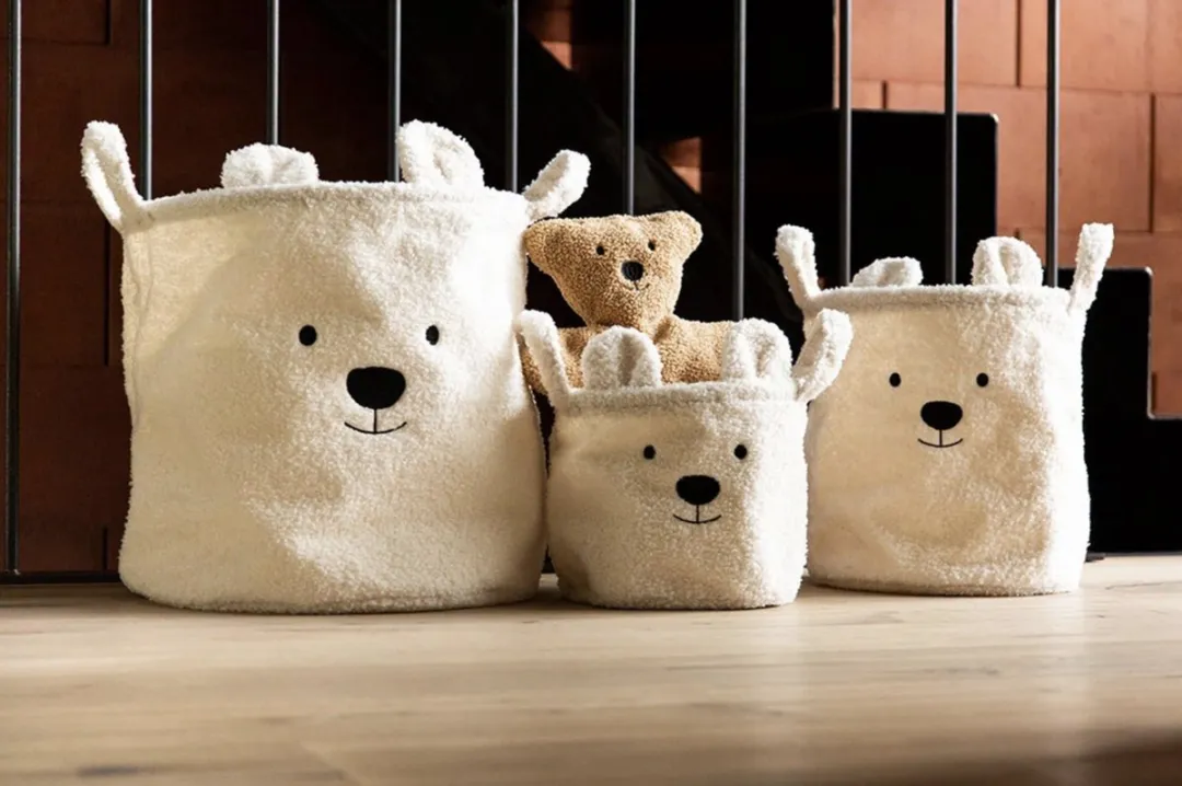 Childhome Teddy Opbergmand 30x30x30cm - Ecru