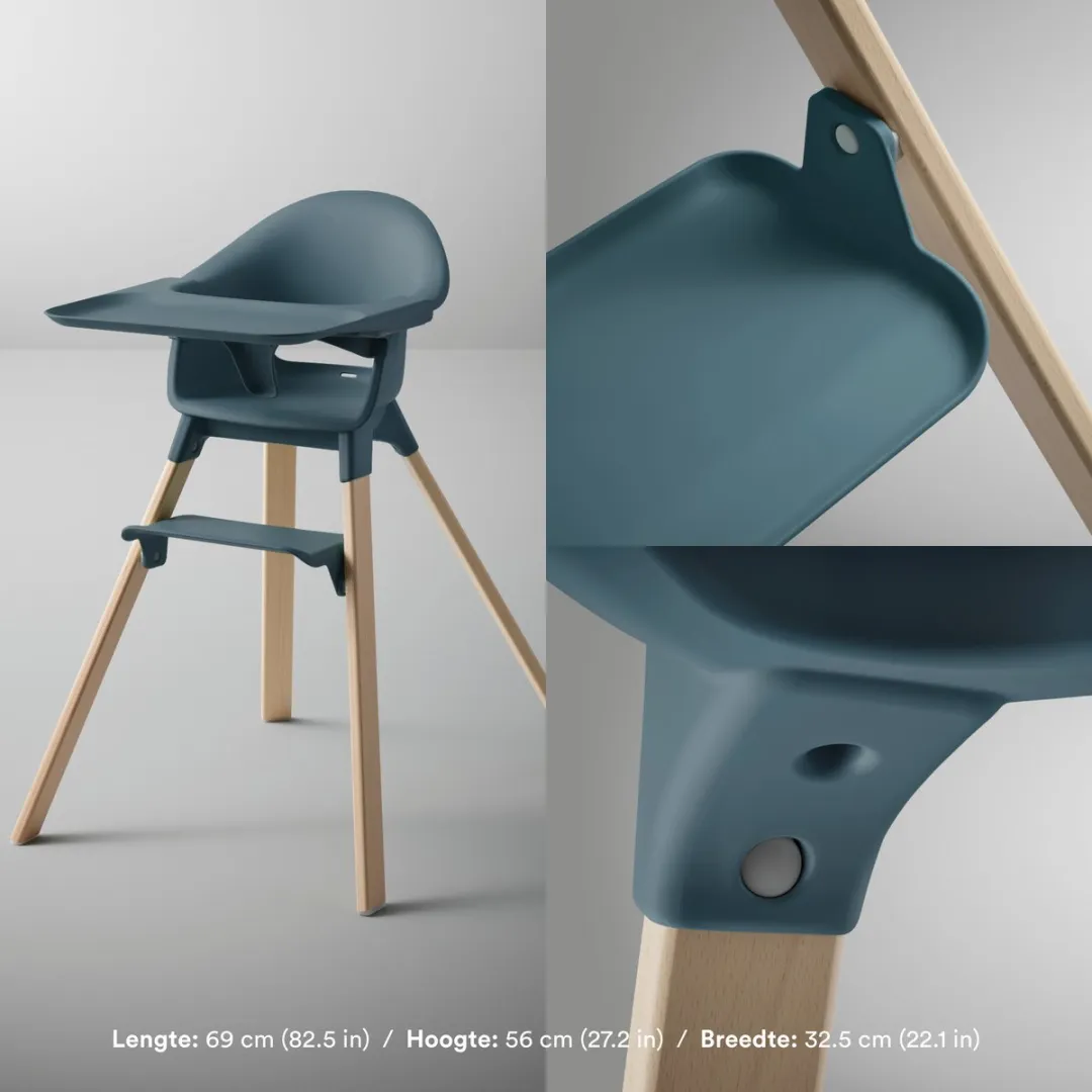 Stokke Clikk Kinderstoel Fjord Blue - Alles-in-één