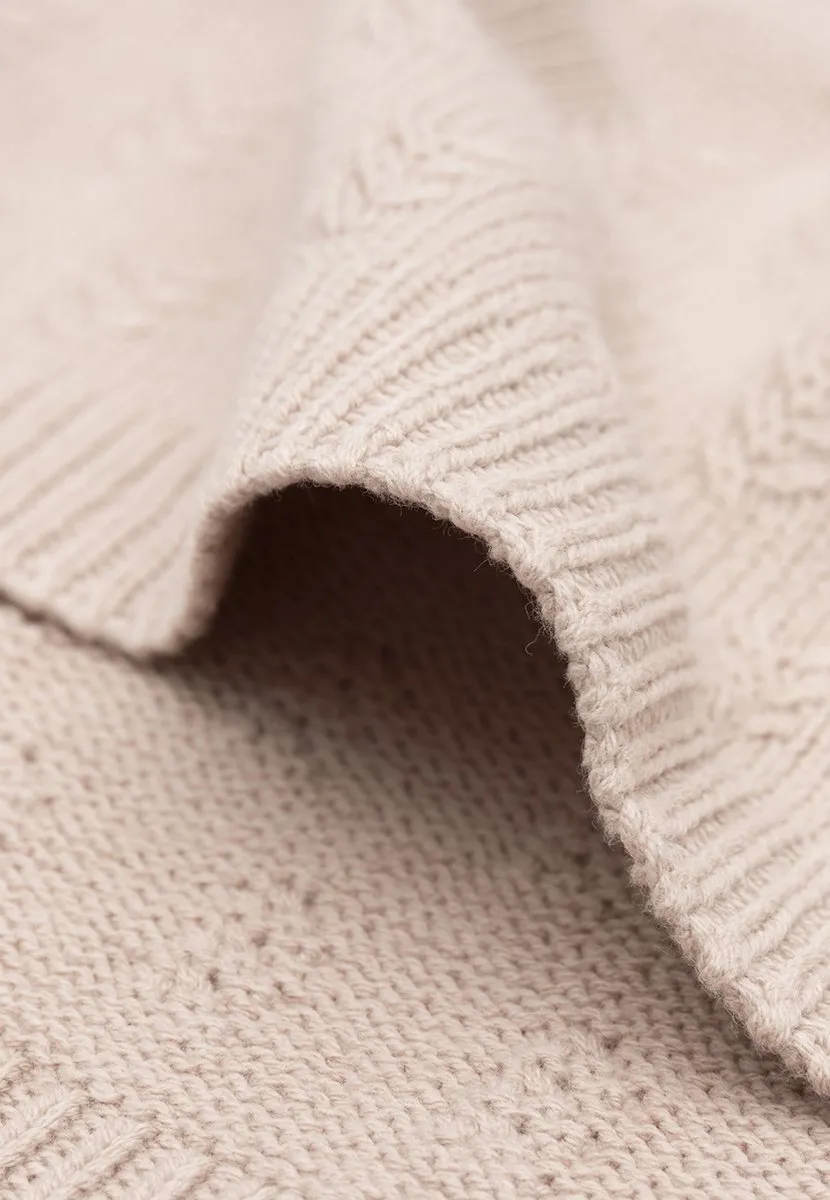 Jollein Deken Ledikant 100x150cm Grain Knit Wild Rose