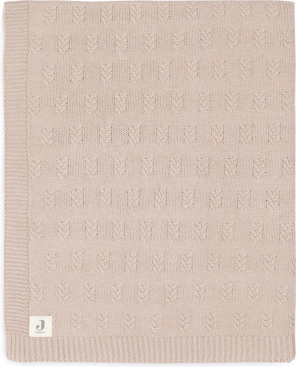 Jollein Deken Ledikant 100x150cm Grain Knit Wild Rose