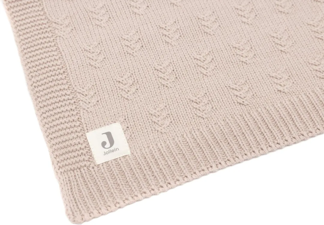 Jollein Deken Ledikant 100x150cm Grain Knit Wild Rose