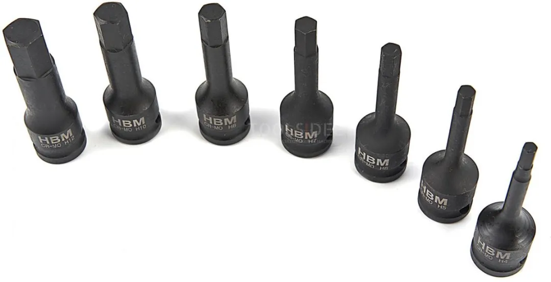 HBM 7-delige Lange Inbus Krachtdoppenset 27mm