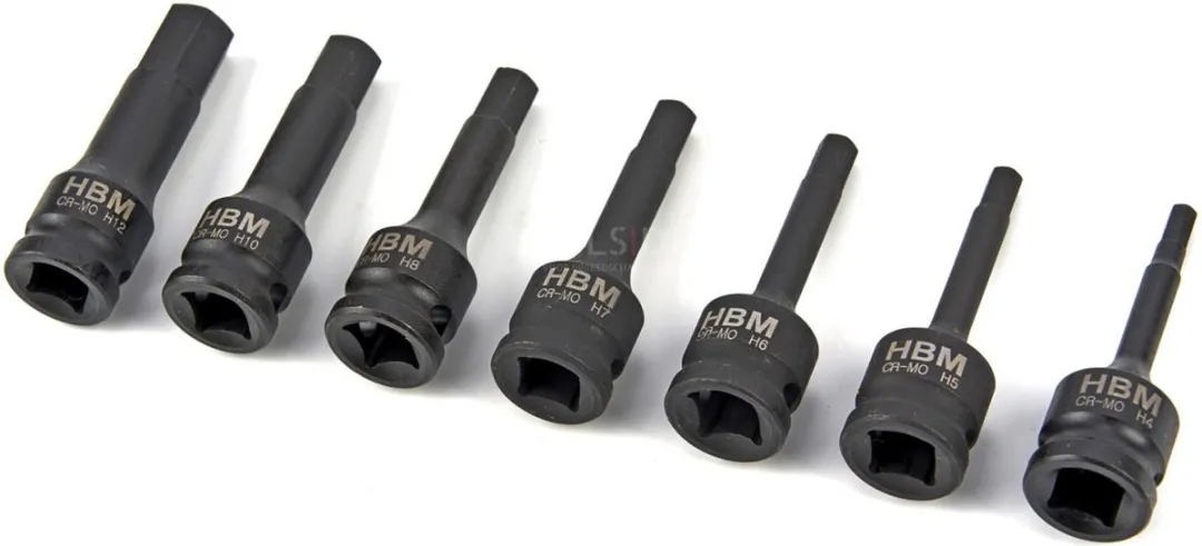 HBM 7-delige Lange Inbus Krachtdoppenset 27mm