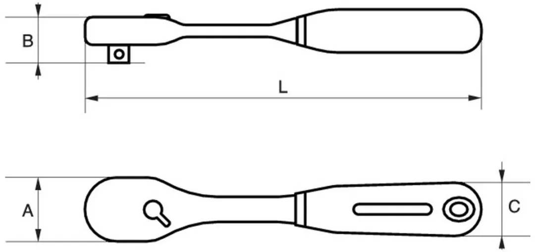 Bahco SB6950QRS Omschakelratel 1/4" - 120mm