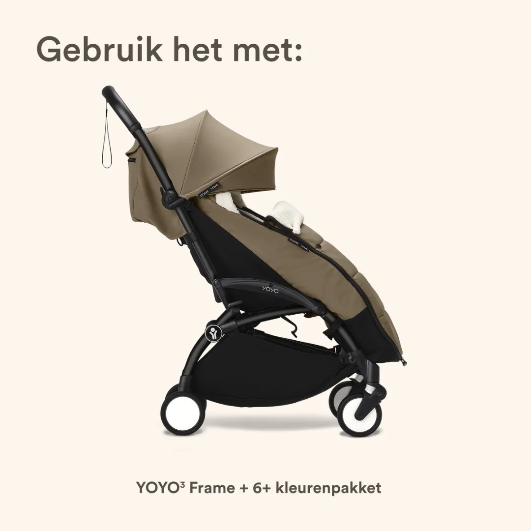 Stokke YOYO Voetenzak Toffee - Sherpa-voering