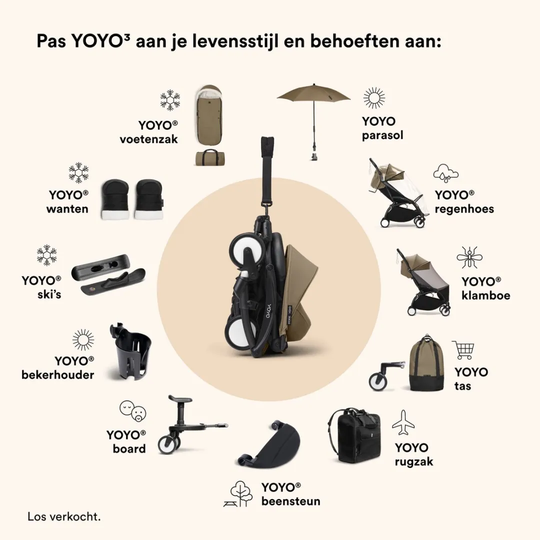 Stokke YOYO Voetenzak Toffee - Sherpa-voering