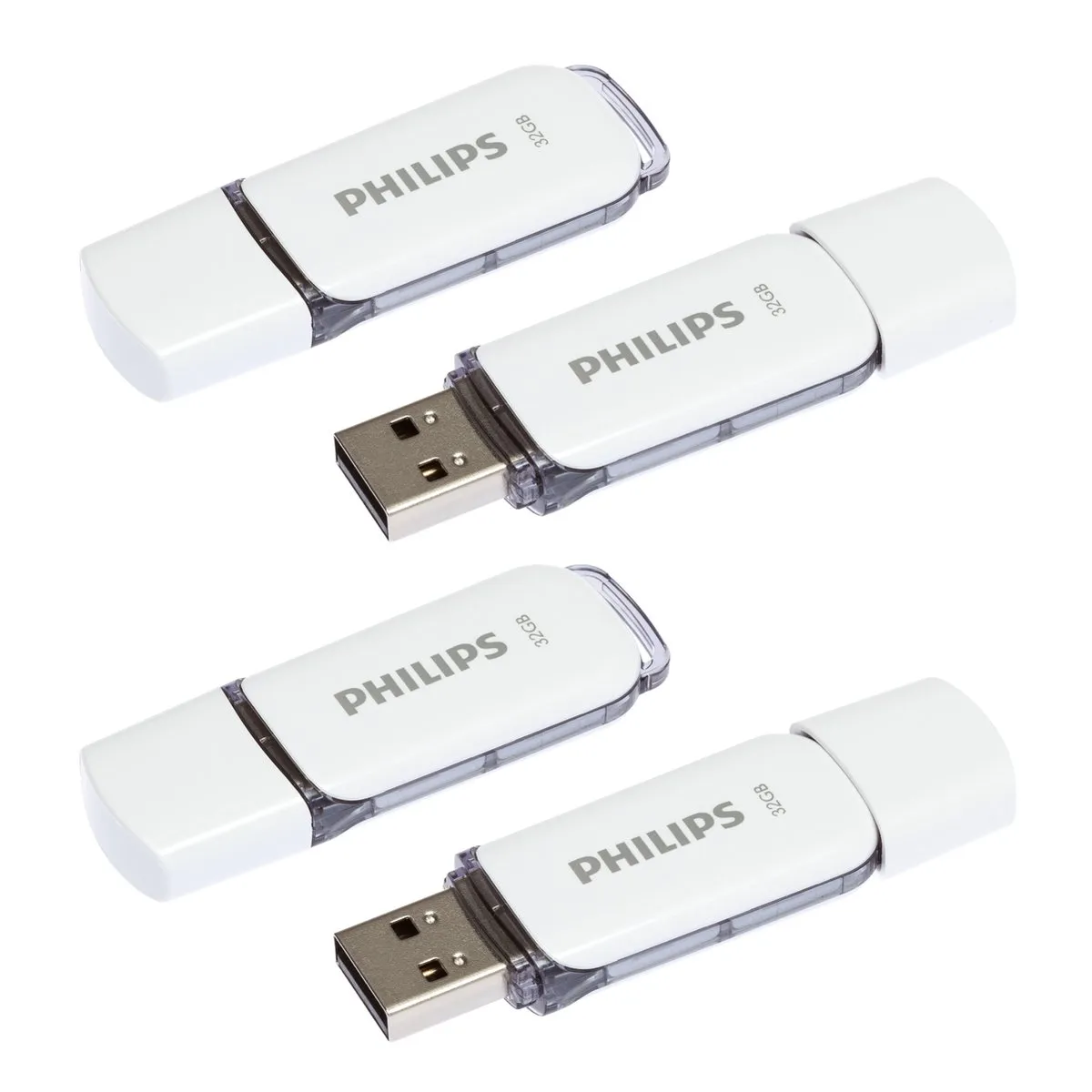 Philips FM32FD70B/40 USB Stick 32GB - 4 Stuks - Wit
