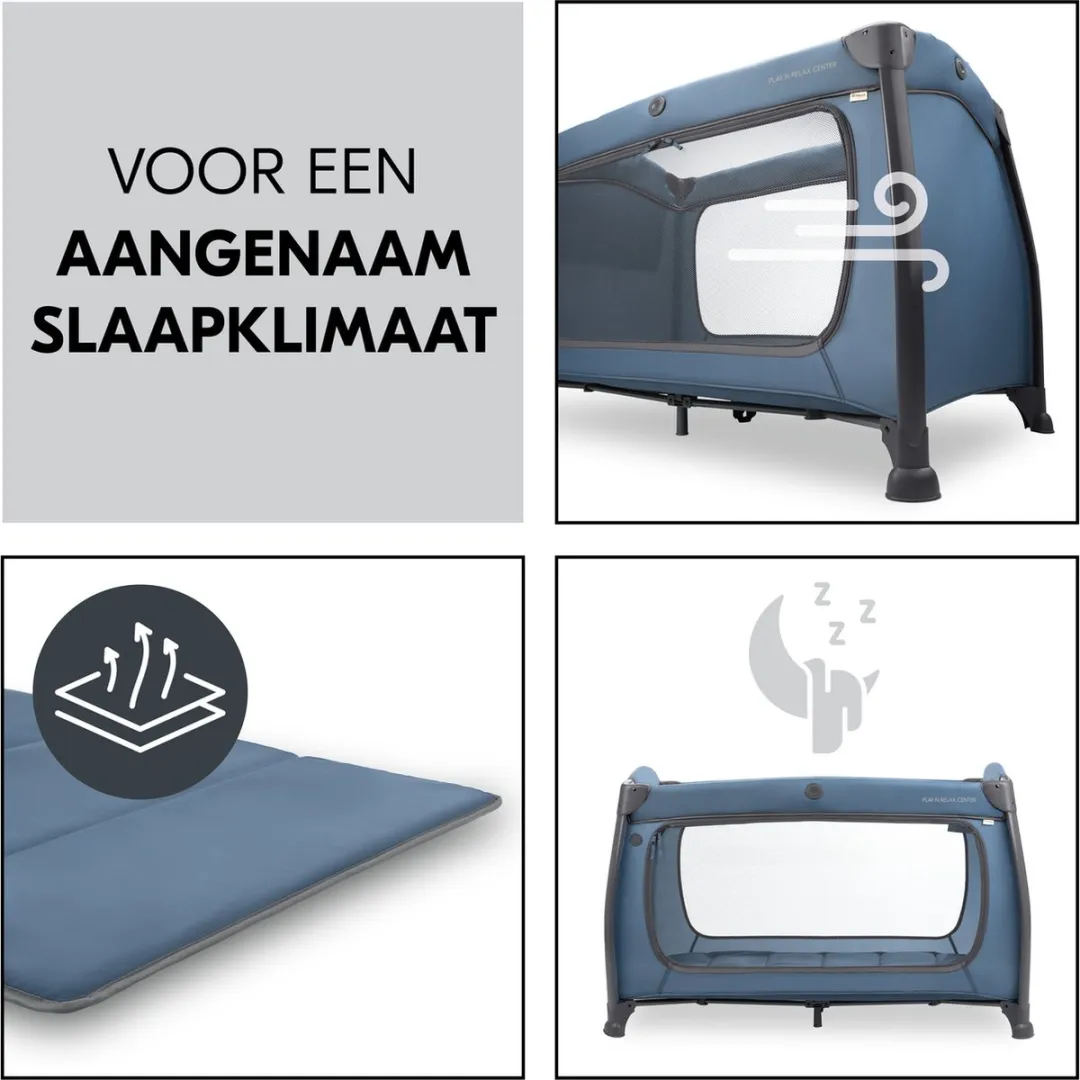 Hauck Play N Relax Center Campingbedje - Dark Blue