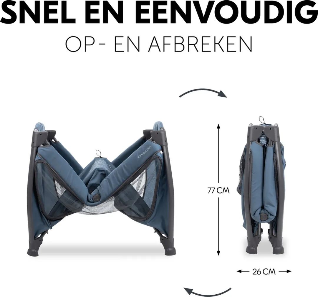 Hauck Play N Relax Center Campingbedje - Dark Blue