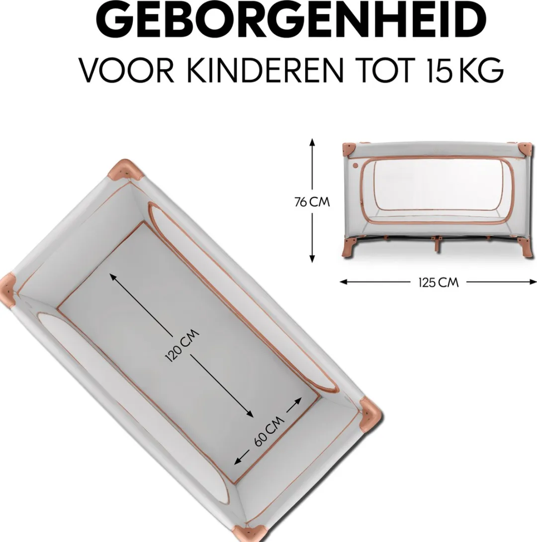 Hauck Dream N Play Plus Campingbedje - Dusty Cork - afbeelding 6 van 6