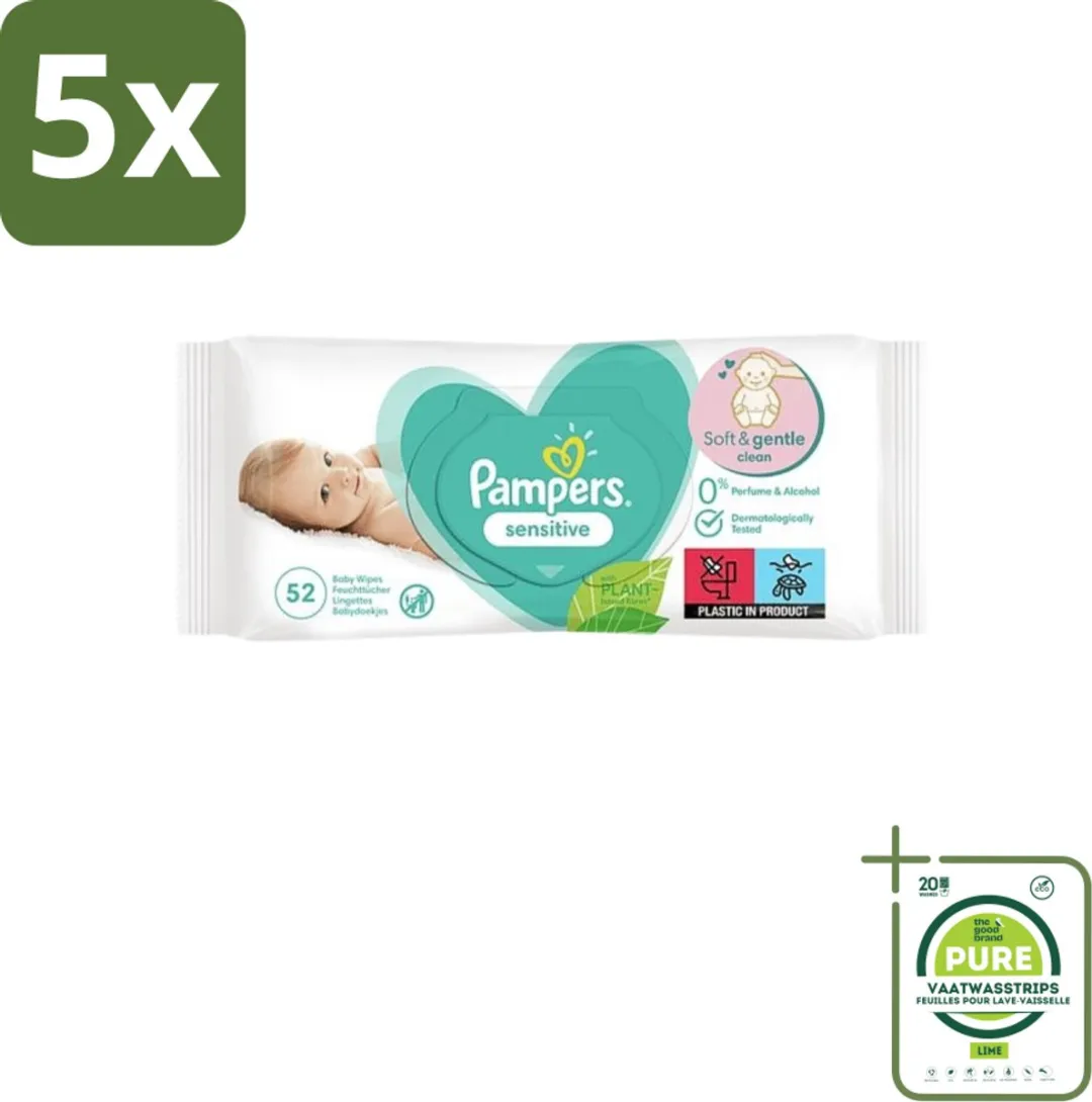 Pampers Sensitive Babydoekjes 52 Stuks