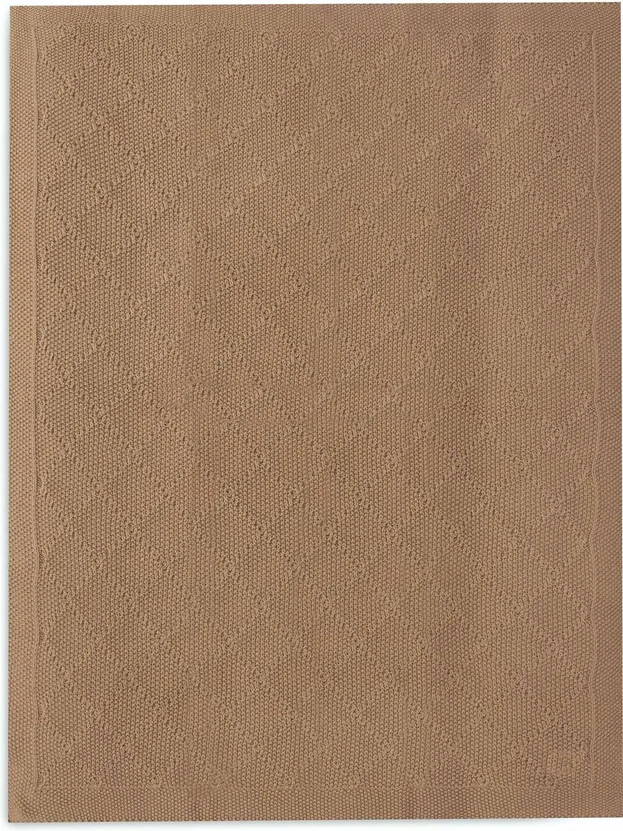 Jollein Deken Ledikant 100x150cm Check Knit Biscuit