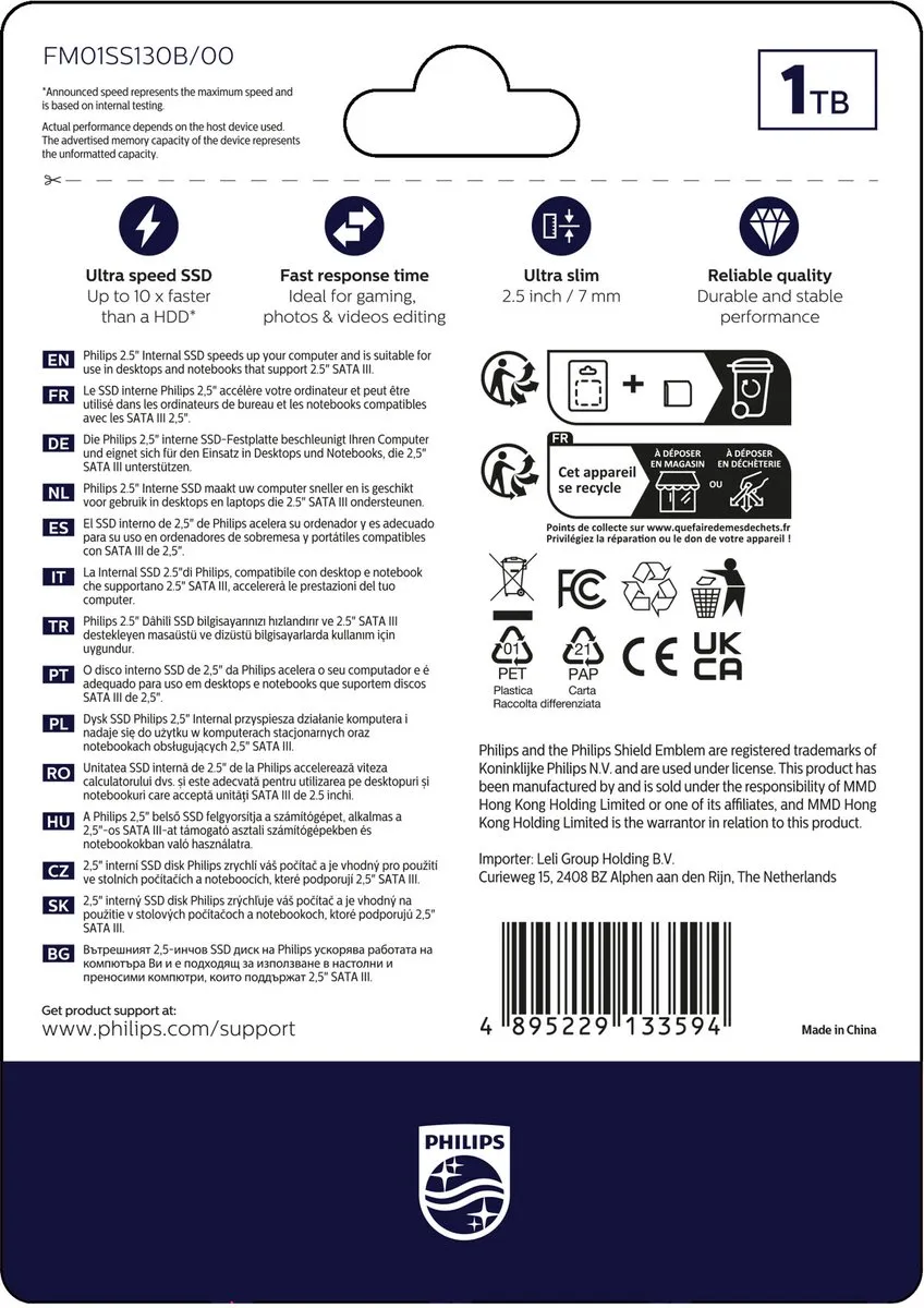 Philips S130 FM01SS130B/00 Interne SSD 1TB