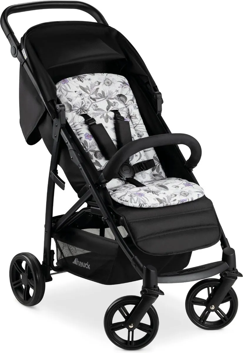 Hauck Pushchair Seat Liner Floral Grey - afbeelding 6 van 6