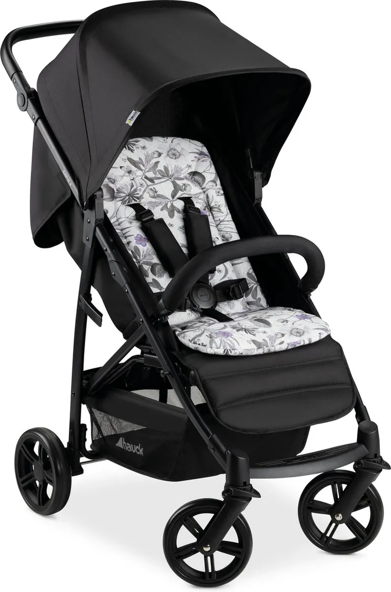 Hauck Pushchair Seat Liner Floral Grey