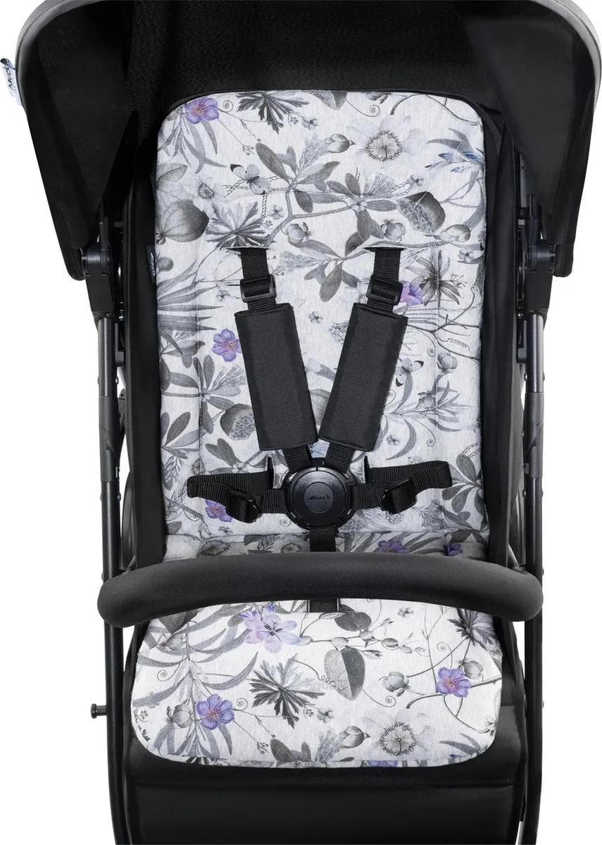 Hauck Pushchair Seat Liner Floral Grey