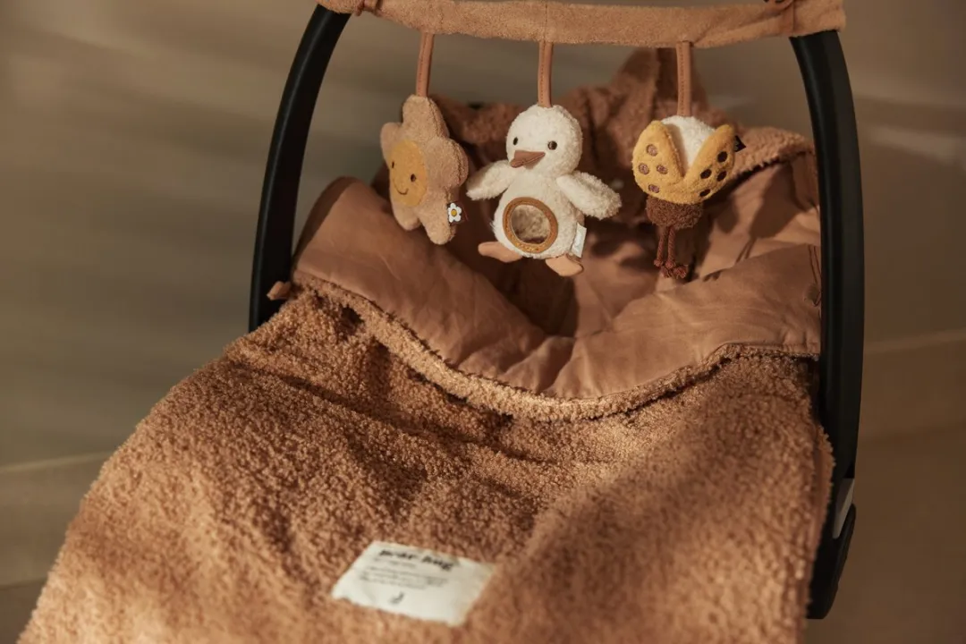 Jollein Voetenzak Autostoel Kinderwagen Boucle Biscuit - 42x82cm