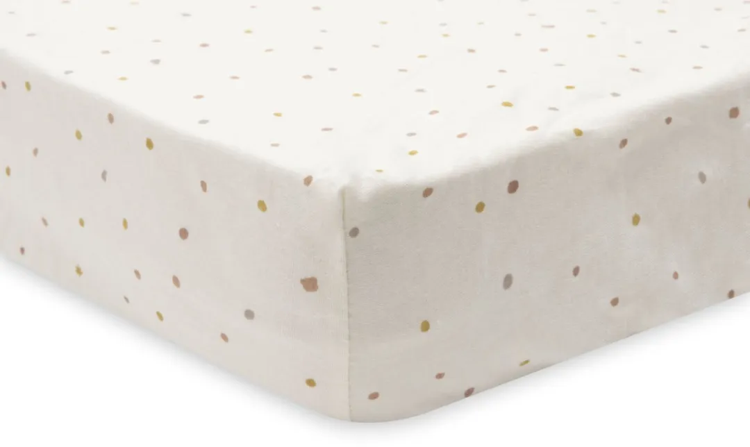 Jollein Hoeslaken Wieg Jersey Kangaroots Dusty Dot - 2 Stuks