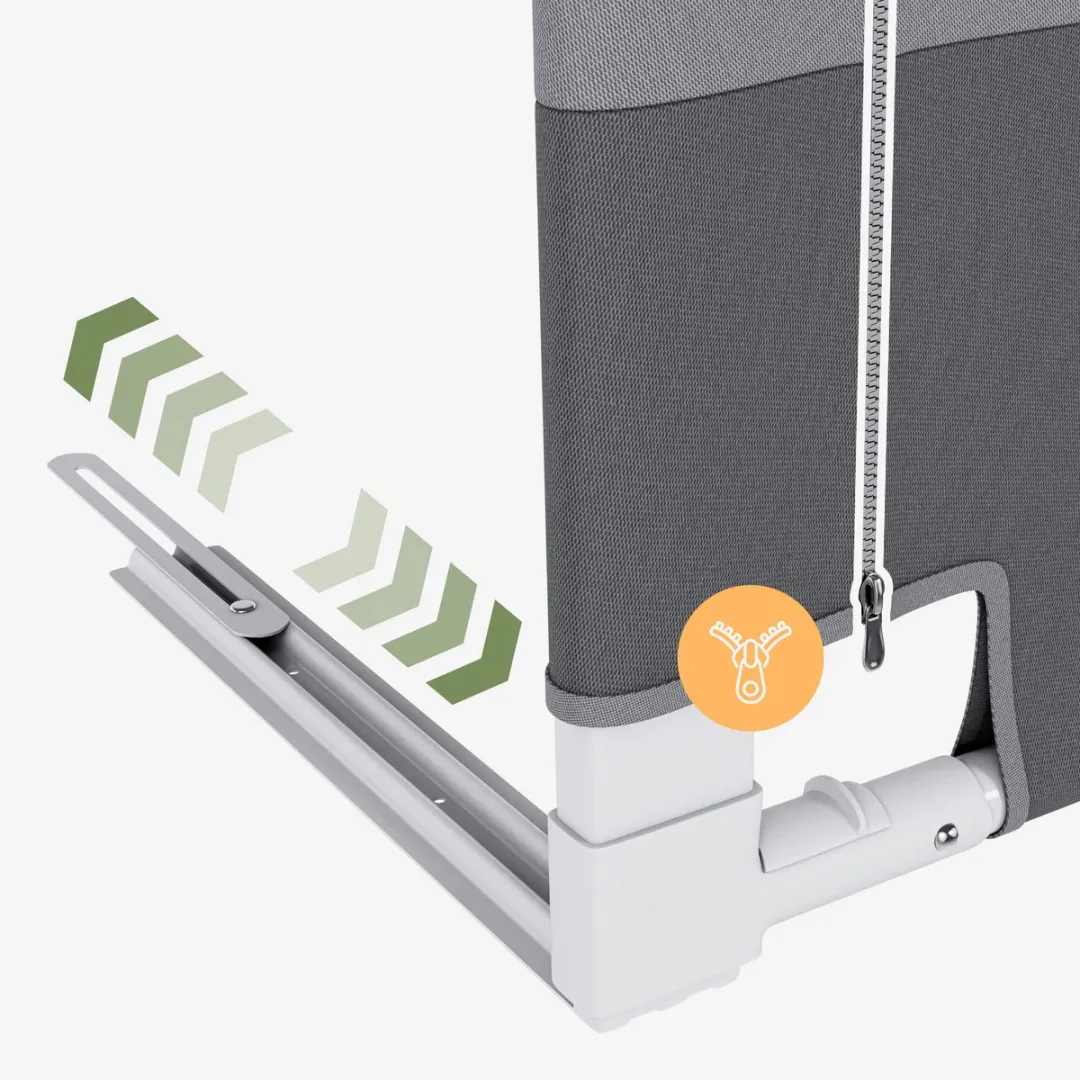 Tulano Cover 44 - Veilig Baby Bedhekje 140cm - Grijs