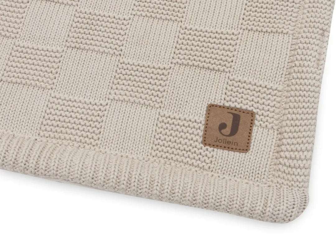 Jollein Baby Deken Wieg Box Knit Warm Sand 75x100cm