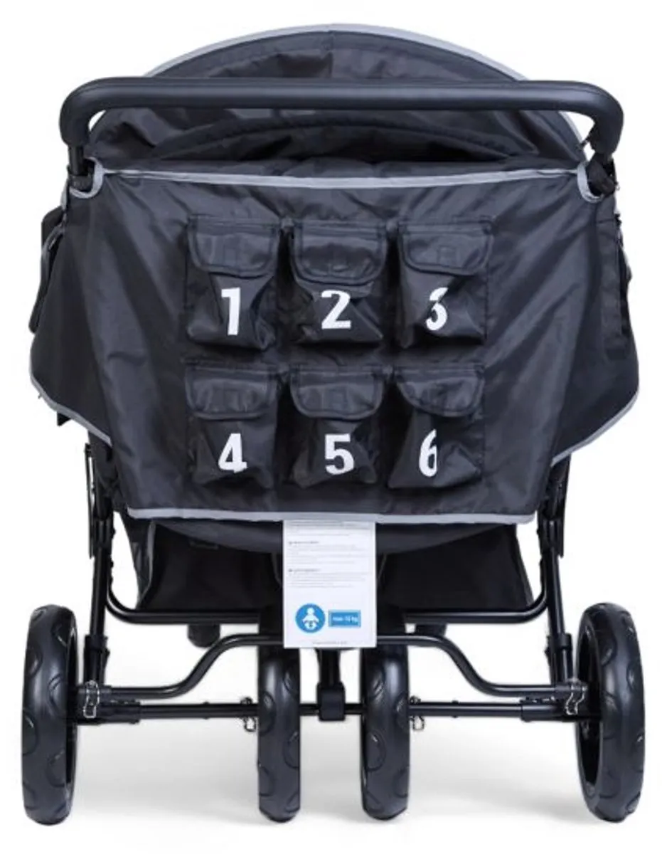 Childhome Sixseater Kinderwagen - 6 Zitplaatsen - Zwart