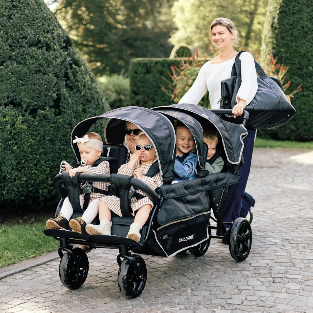 Childhome Sixseater Kinderwagen - 6 Zitplaatsen - Zwart