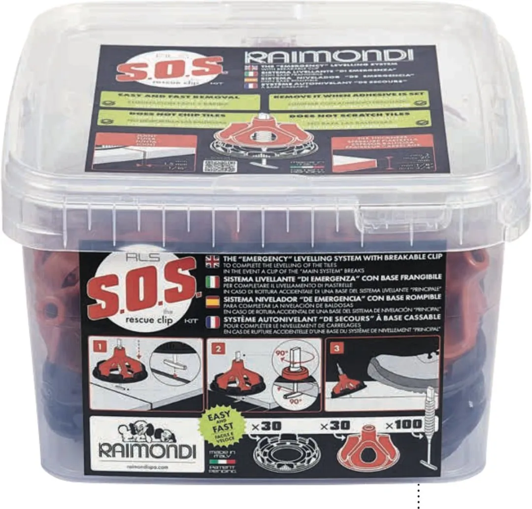Raimondi R.L.S. SOS RA180VSOSKIT Levelingsysteem - 100 Clips, 30 Wiggen - Wit